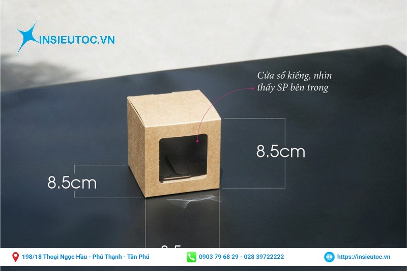 Hộp kraft vuông có cửa sổ