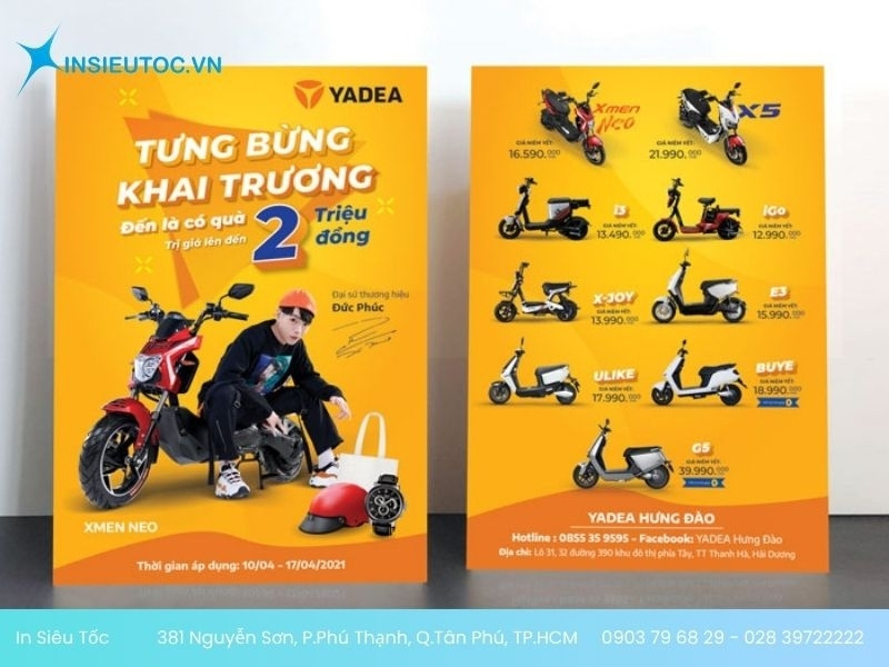 in tờ rơi khai trương