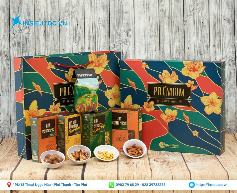 mẫu in túi giấy dùng đựng quà nhiều màu sắc