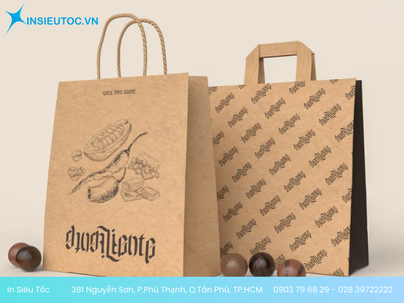 in túi giấy kraft giá rẻ tphcm - In Siêu Tốc