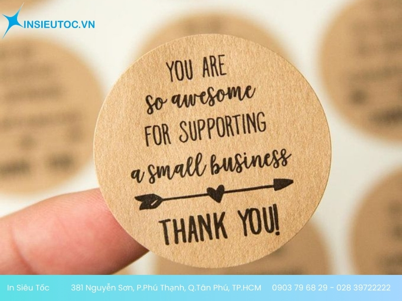 mẫu decal giấy kraft tròn mẫu decal giấy kraft tròn