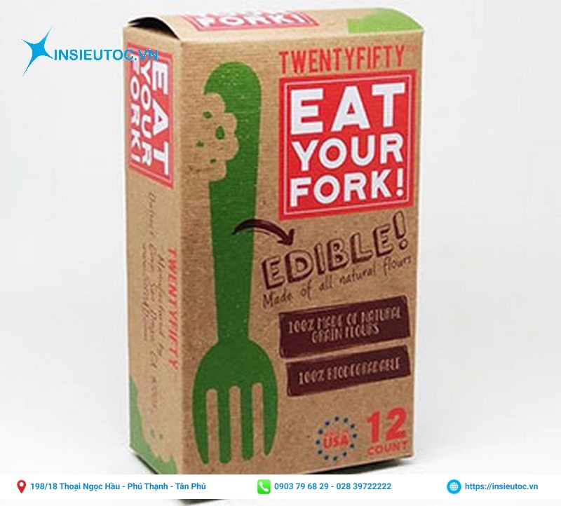 hộp giấy kraft in nhiều màu sắc