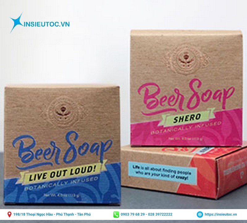Mẫu hộp xà phòng in màu nổi bật