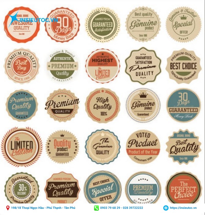 Mẫu in tem nhãn logo đẹp