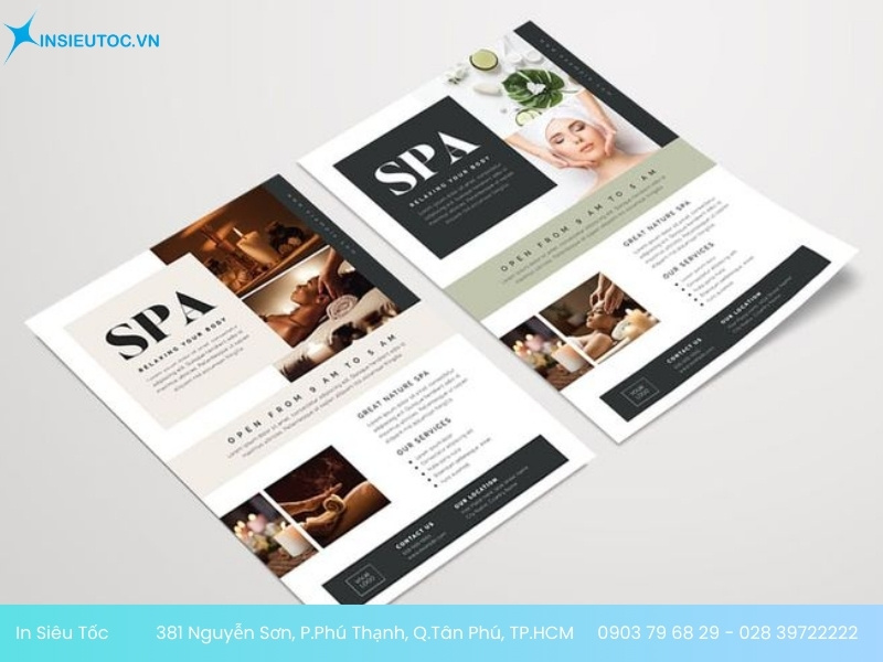 mẫu tờ rơi spa ấn tượng