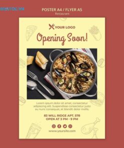 tờ rơi khai trương nhà hàng