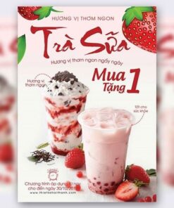 tờ rơi quảng cáo trà sữa