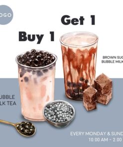 tờ rơi quán trà sữa