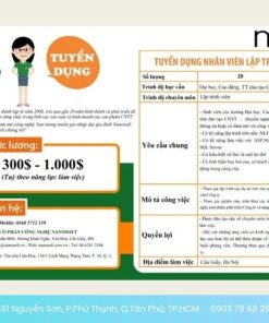 mẫu tờ rơi tuyển dụng đẹp