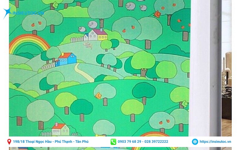 mẫu dán kính dành cho phòng bé