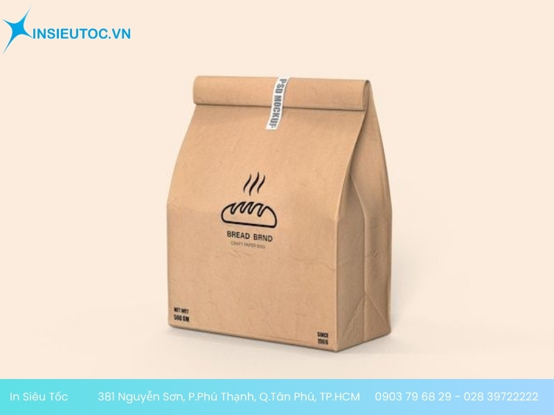 túi giấy kraft trơn