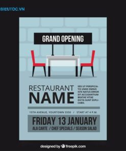 mẫu tờ rơi khai trương nhà hàng