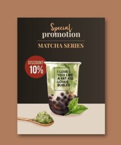 tờ rơi quảng cáo trà sữa đẹp