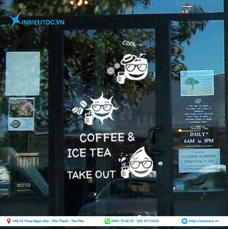 decal nhựa sữa dán kính