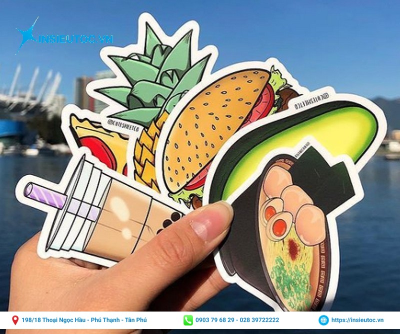 sticker có thể in nhiều hình dạng