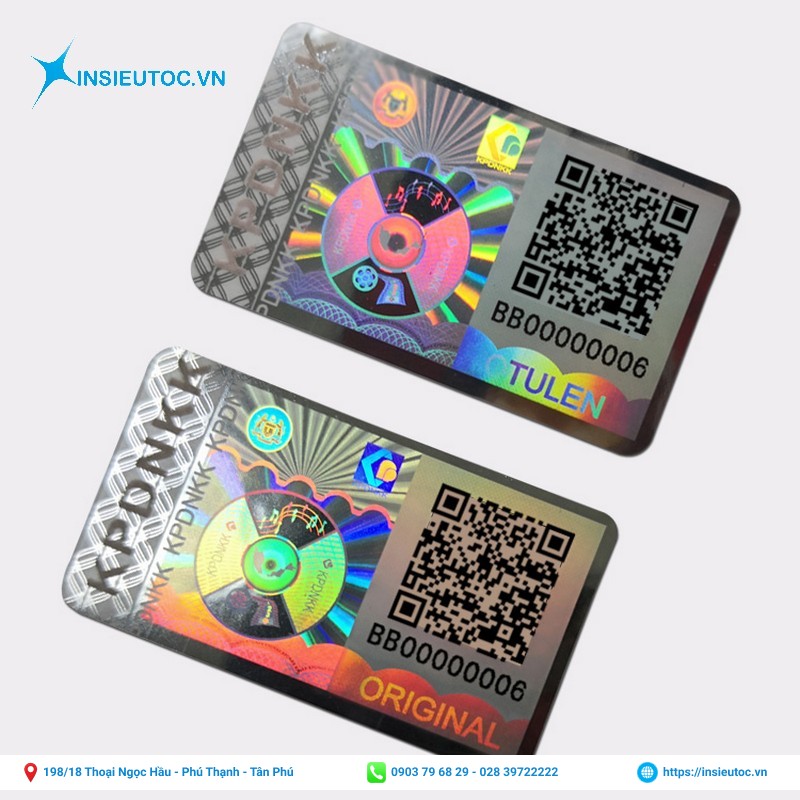 In tem bảo hành cao cấp