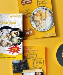 tờ rơi trà sữa tông màu vàng nổi bật