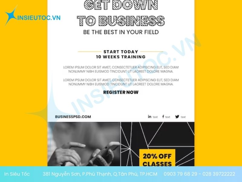 tờ rơi đen trắng đẹp