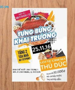 tờ rơi khai trương quảng cáo sản phẩm