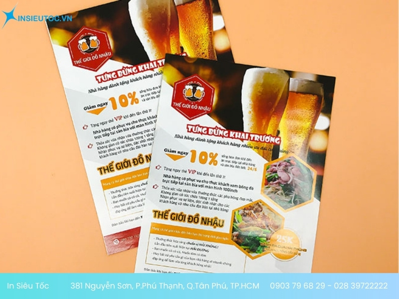 tờ rơi khai trương chất lượng