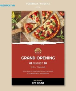 mẫu tờ rơi khai trương tiệm pizza