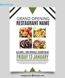 mẫu tờ rơi khai trương restaurant
