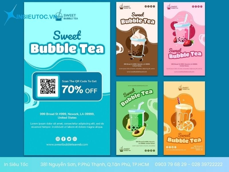 tờ rơi trà sữa
