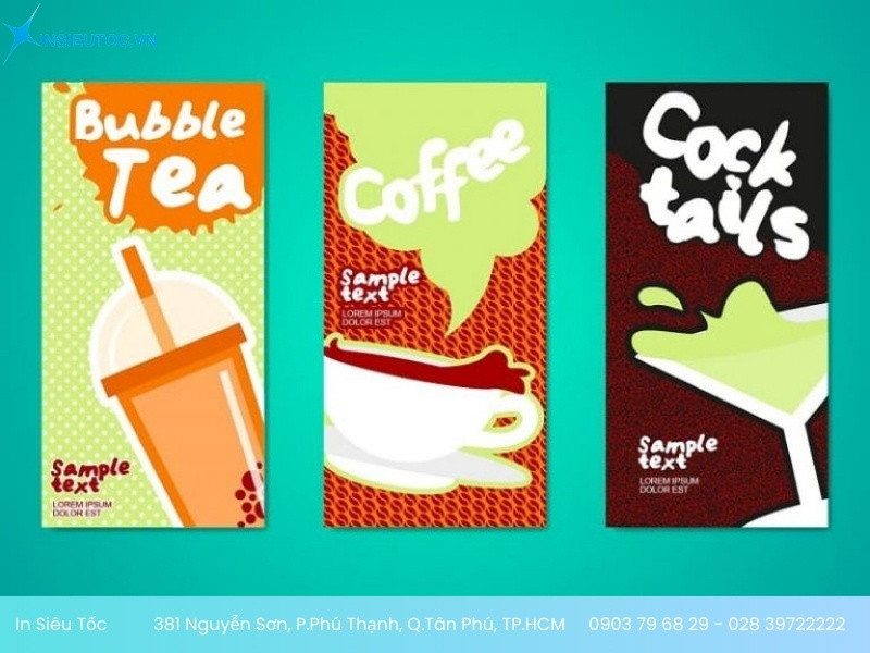 tờ rơi trà sữa chất lượng