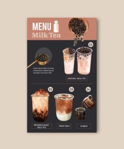 tờ rơi trà sữa trân châu