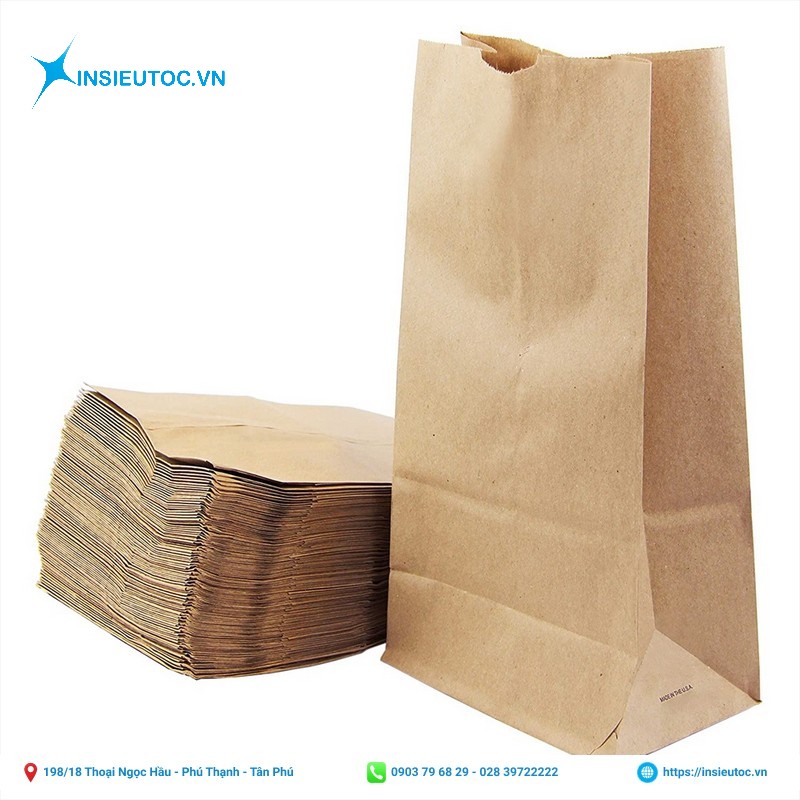 túi giấy kraft trơn