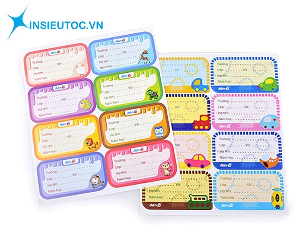 Đặt in nhãn vở phù hợp mọi nhu cầu