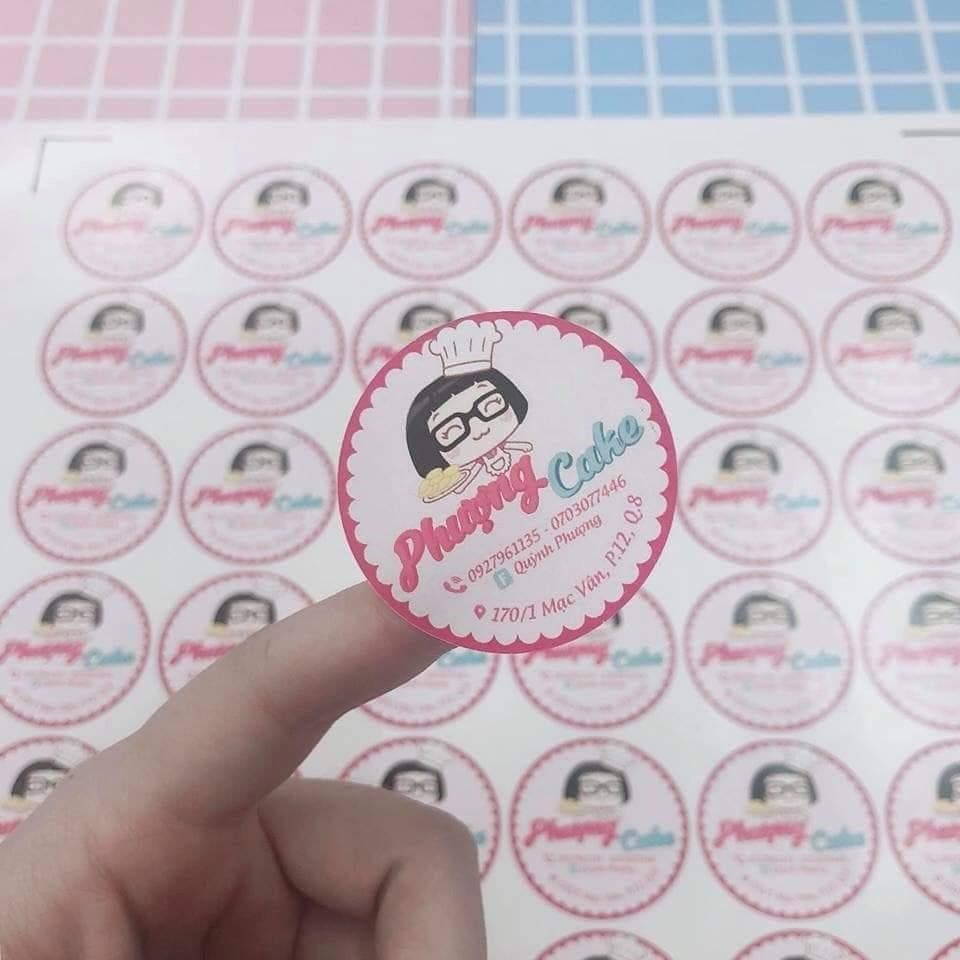 Decal 7 màu làm nhãn sản phẩm