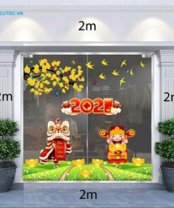 Mẫu decal trang trí tết