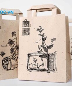 Mẫu hộp giấy kraft có quai xách