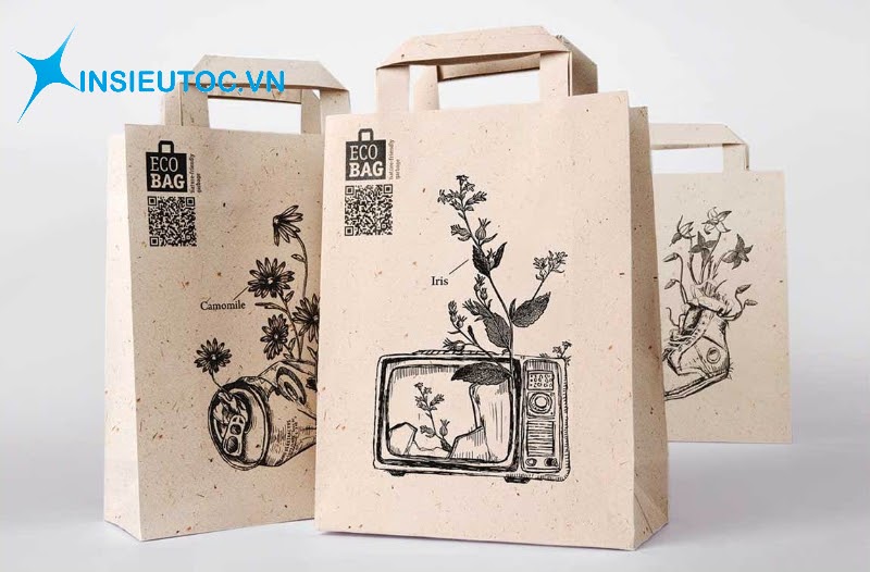 Mẫu hộp giấy kraft có quai xách