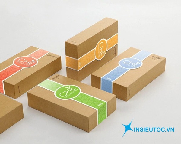 mẫu hộp giấy kraft hình chữ nhật