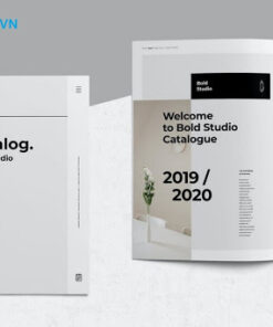Mẫu cataloge sử dụng nền trắng chủ đạo