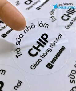 In Logo nhựa trong Siêu Dính Chất Lượng Tốt