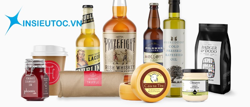 In nhãn chai lo làm thương hiệu nổi bật