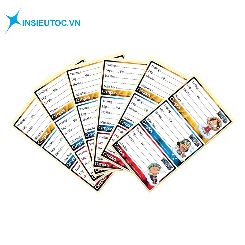 Nhãn vở được sử dụng rộng rãi