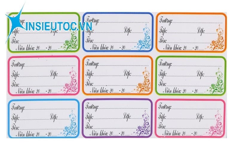 In Nhãn Vở Theo Yêu Cầu Nhanh Chóng, Giá Rẻ