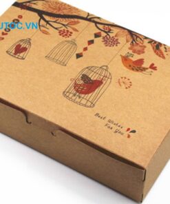 Hộp giấy kraft đẹp in họa tiết