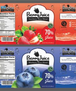 mẫu nhãn mác cho nước trái cây