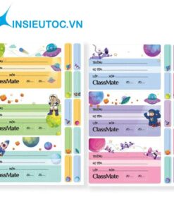 Nhãn vở in hình theo yêu cầu