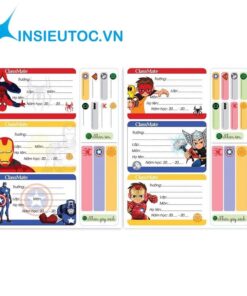 Nhãn vở đẹp in theo yêu cầu