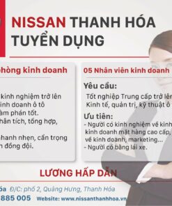 poster tuyển dụng của công ty nissan