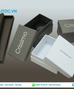 In hộp giấy cao cấp sử dụng nền màu tối hoặc sáng