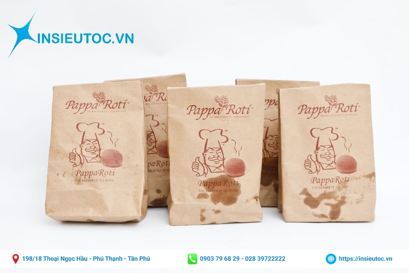 Túi giấy đựng bánh mì ngọt dạng xếp