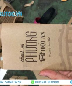 Túi giấy đựng bánh mì in tên thương hiệu