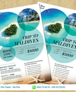 kích thước khi in tờ rơi du lịch